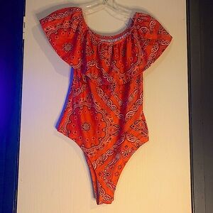 Orange Bandana Bodysuit